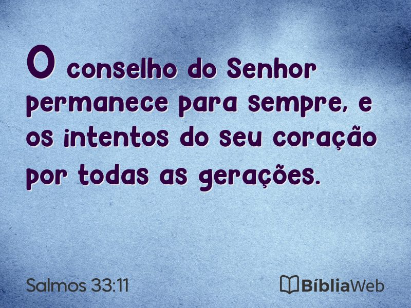 Salmos 33:11 em imagem para compartilhar