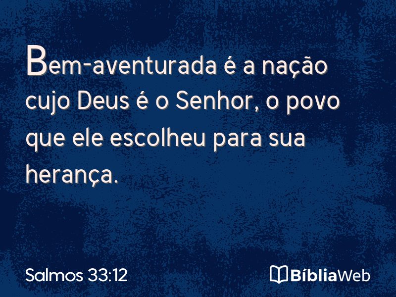 Salmos 33:12 em imagem para compartilhar