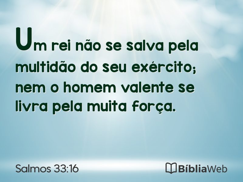 Salmos 33:16 em imagem para compartilhar