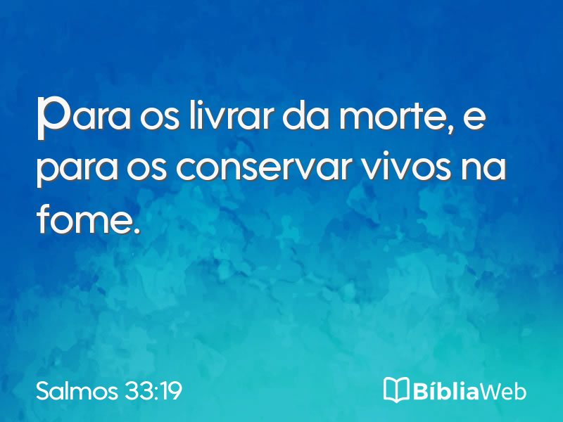 Salmos 33:19 em imagem para compartilhar
