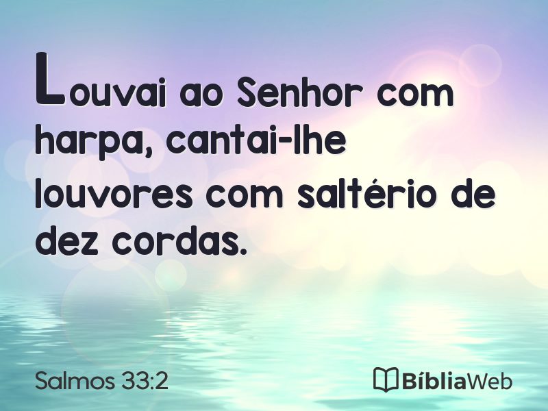 Salmos 33:2 em imagem para compartilhar