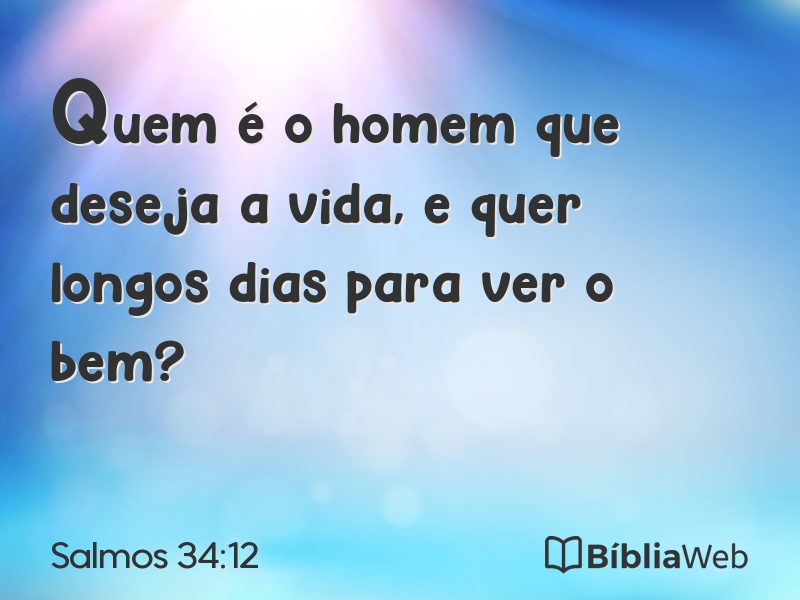 Salmos 34:12 em imagem para compartilhar