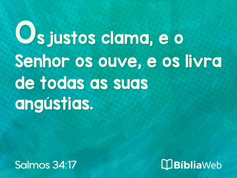 Salmos 34:17 em imagem para compartilhar