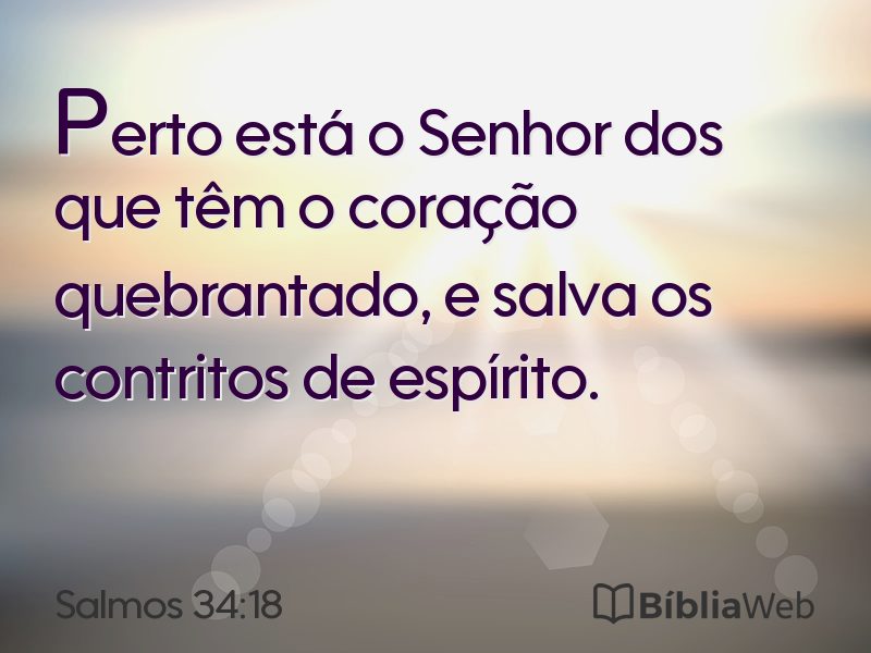 Salmos 34:18 em imagem para compartilhar
