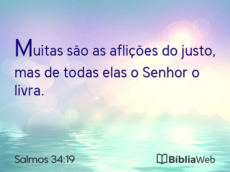 Salmos 34:19 em imagem para compartilhar