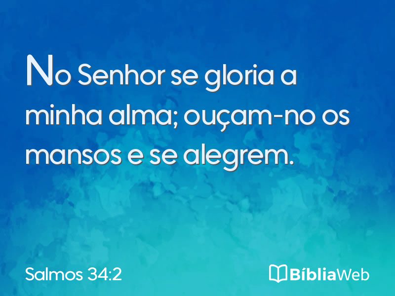 Salmos 34:2 em imagem para compartilhar