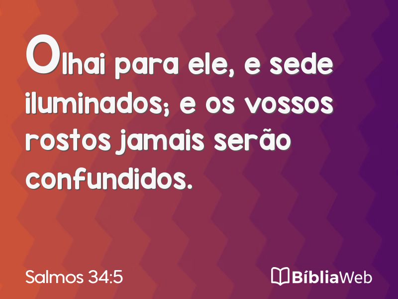 Salmos 34:5 em imagem para compartilhar