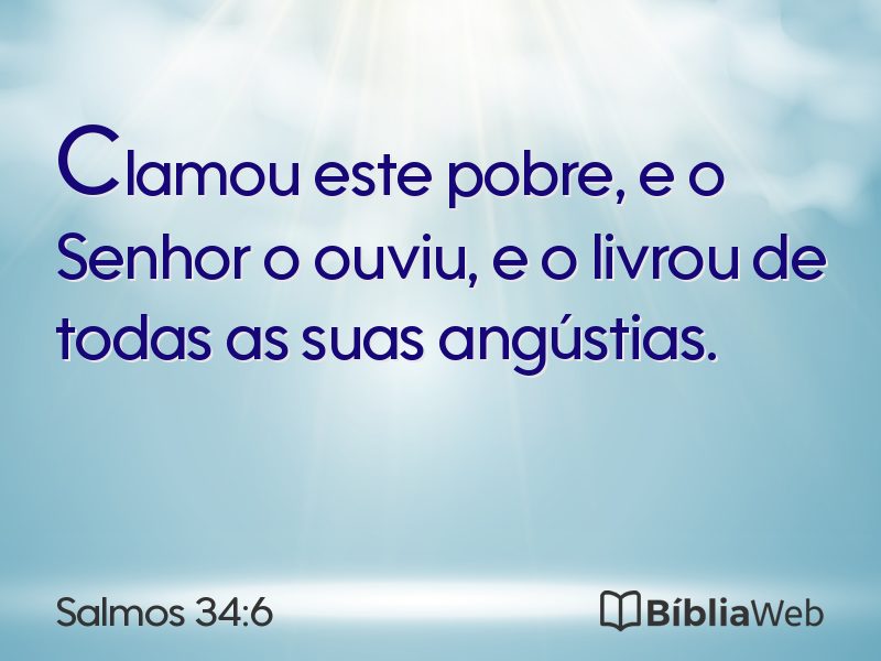 Salmos 34:6 em imagem para compartilhar