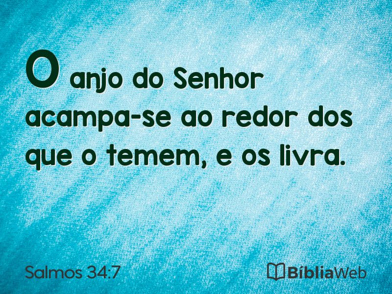 Salmos 34:7 em imagem para compartilhar