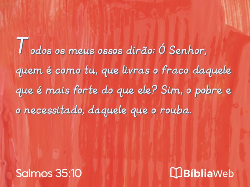 Salmos 35:10 em imagem para compartilhar