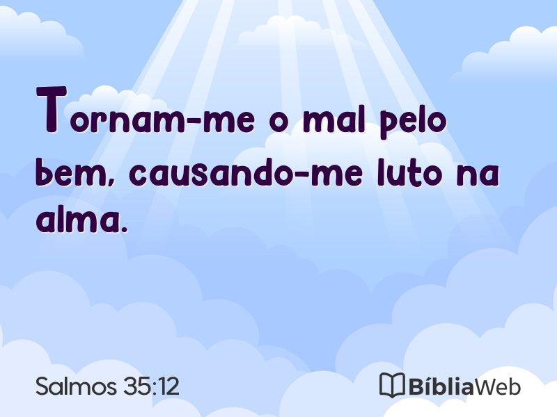 Salmos 35:12 em imagem para compartilhar