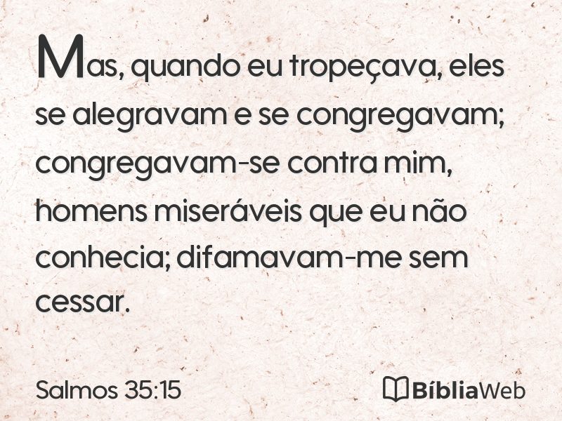 Salmos 35:15 em imagem para compartilhar