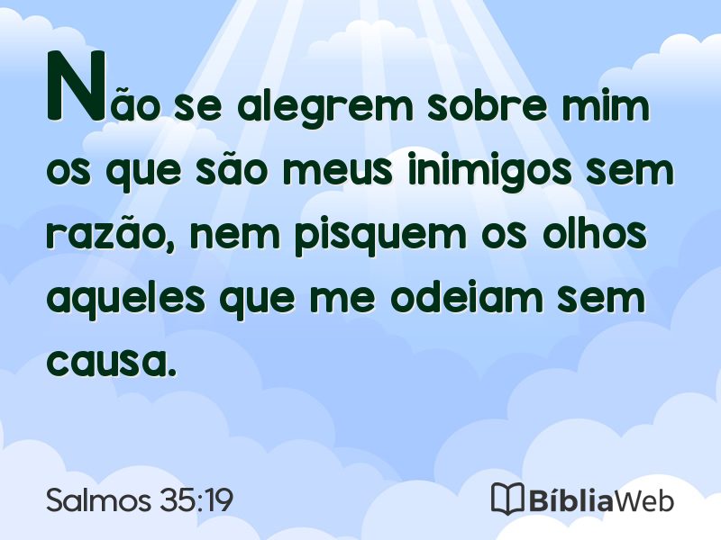 Salmos 35:19 em imagem para compartilhar