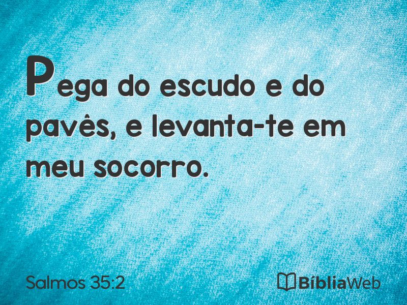 Salmos 35:2 em imagem para compartilhar