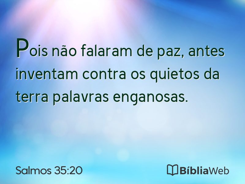 Salmos 35:20 em imagem para compartilhar