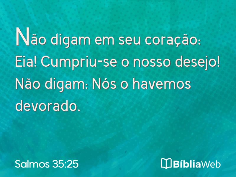 Salmos 35:25 em imagem para compartilhar