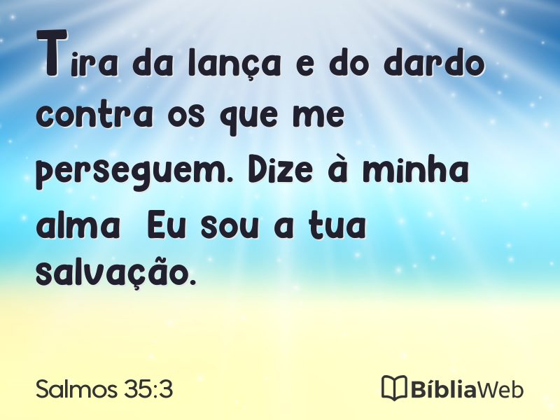 Salmos 35:3 em imagem para compartilhar