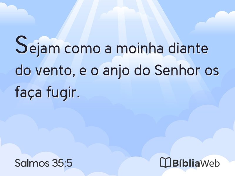 Salmos 35:5 em imagem para compartilhar