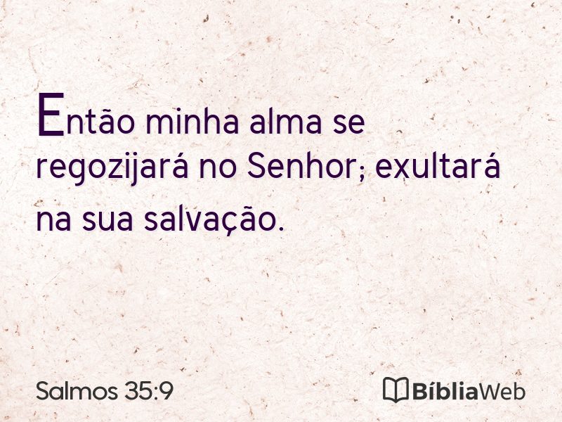 Salmos 35:9 em imagem para compartilhar