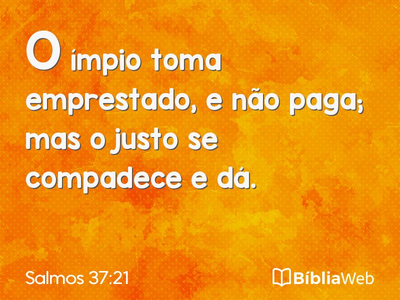 Salmos 37:21 em imagem para compartilhar
