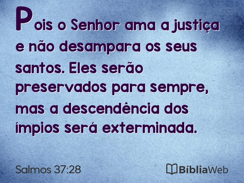 Salmos 37:28 em imagem para compartilhar