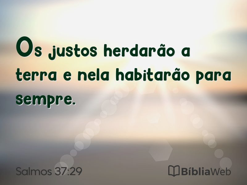 Salmos 37:29 em imagem para compartilhar