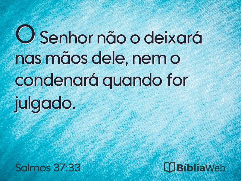Salmos 37:33 em imagem para compartilhar