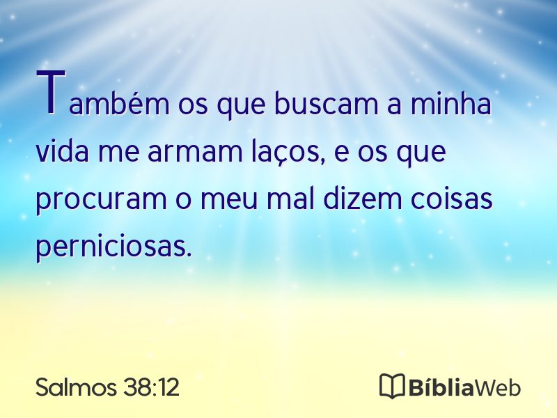 Salmos 38:12 em imagem para compartilhar