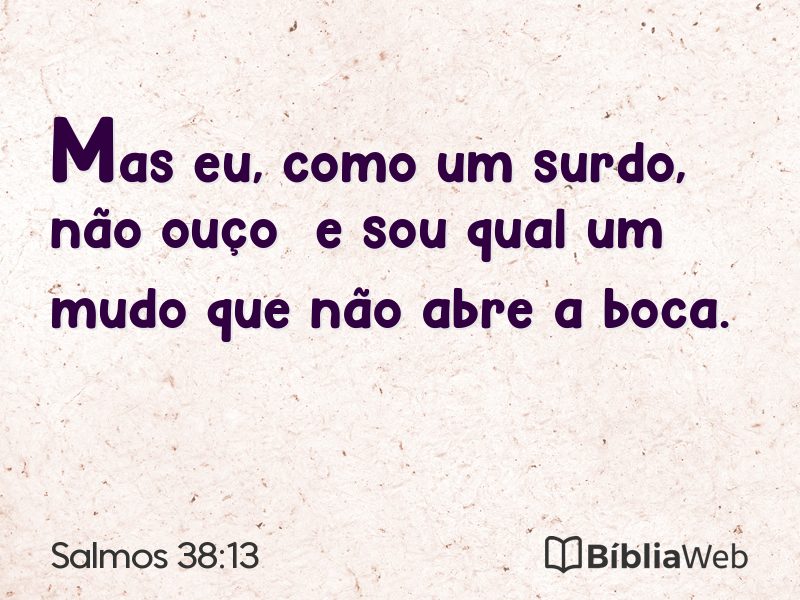 Salmos 38:13 em imagem para compartilhar