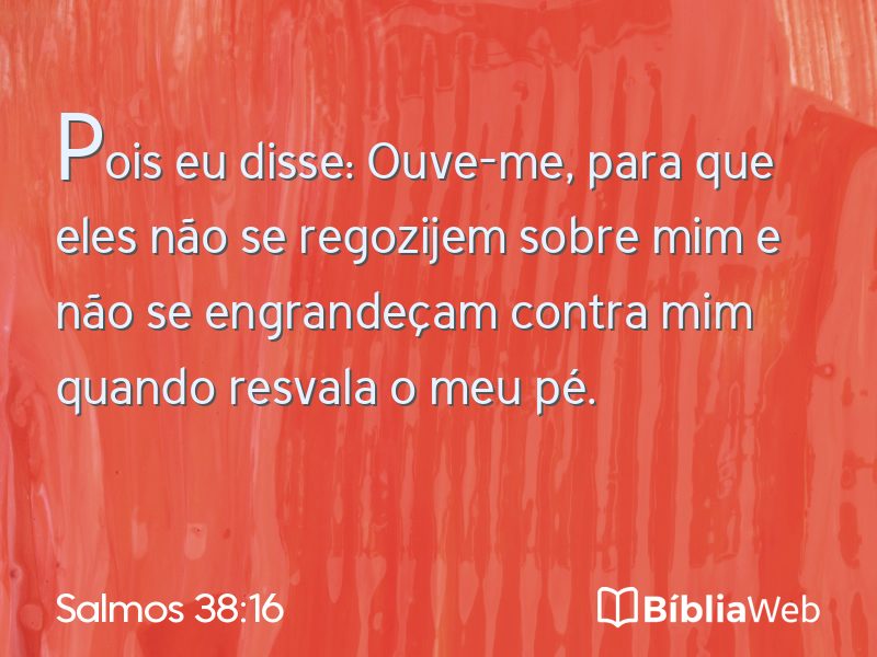 Salmos 38:16 em imagem para compartilhar