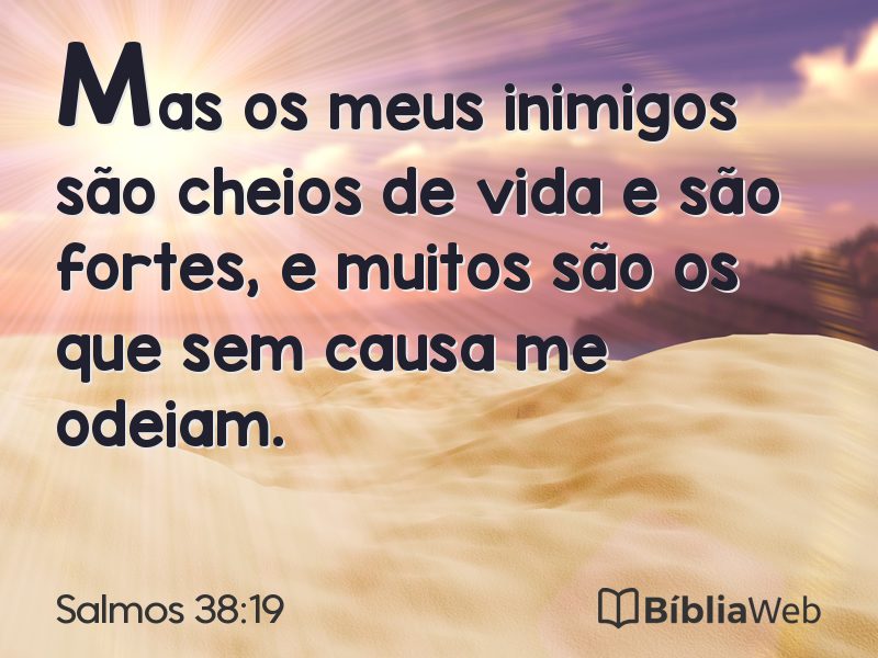 Salmos 38:19 em imagem para compartilhar