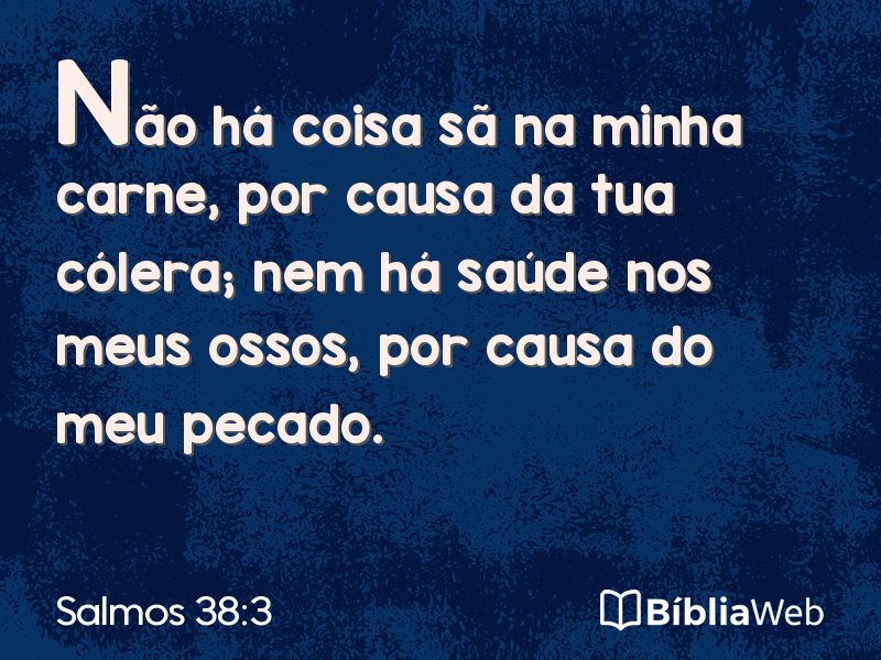 Salmos 38:3 em imagem para compartilhar