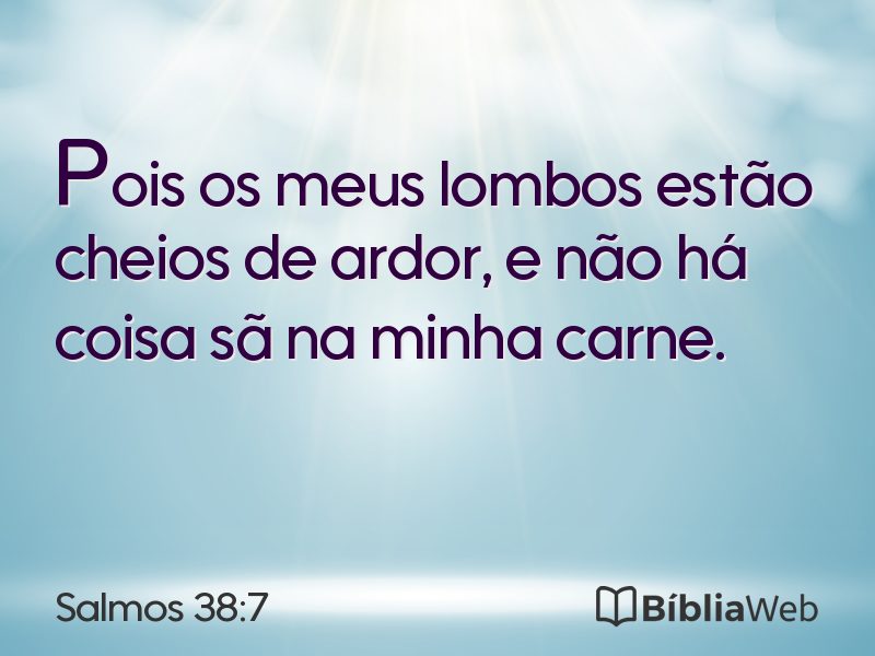 Salmos 38:7 em imagem para compartilhar