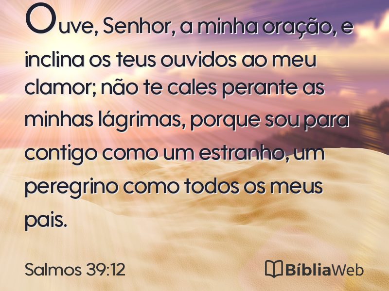 Salmos 39:12 em imagem para compartilhar
