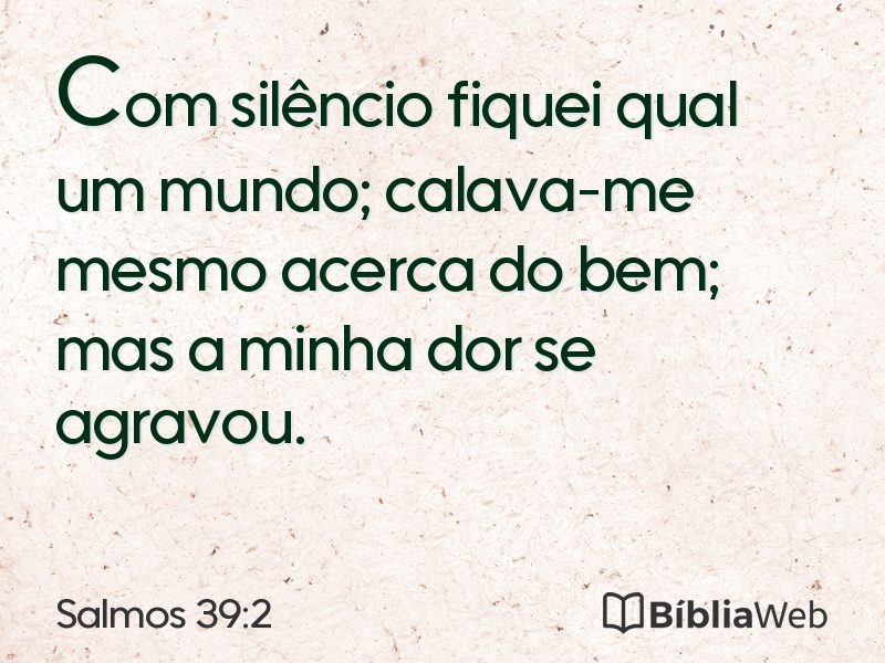 Salmos 39:2 em imagem para compartilhar