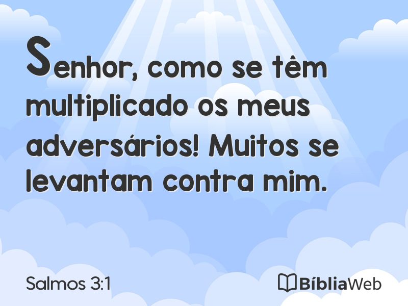 Salmos 3:1 em imagem para compartilhar