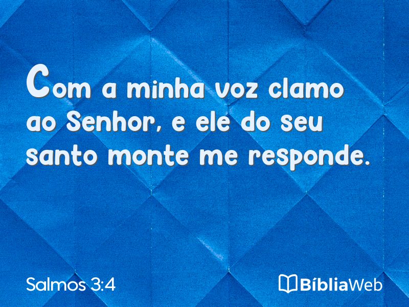 Salmos 3:4 em imagem para compartilhar