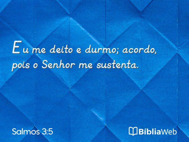 Salmos 3:5 em imagem para compartilhar