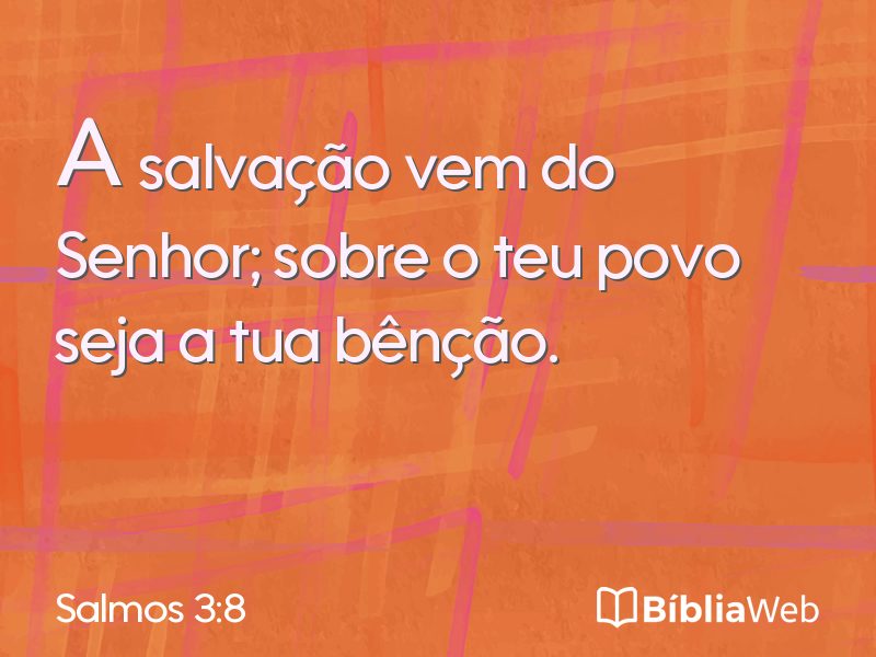 Salmos 3:8 em imagem para compartilhar