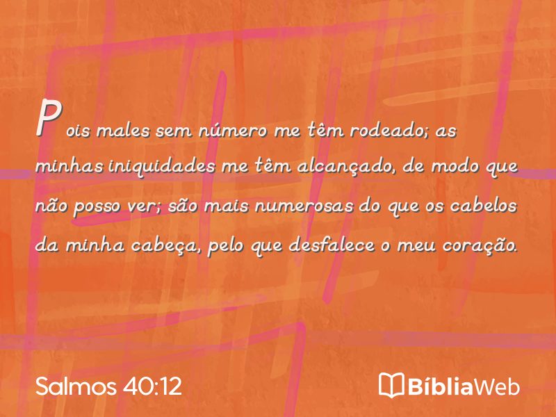 Salmos 40:12 em imagem para compartilhar