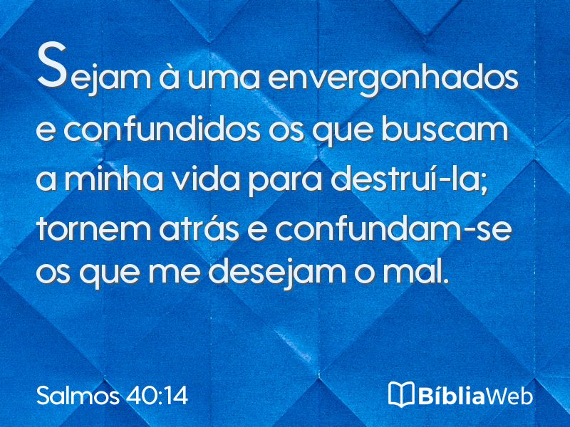 Salmos 40:14 em imagem para compartilhar