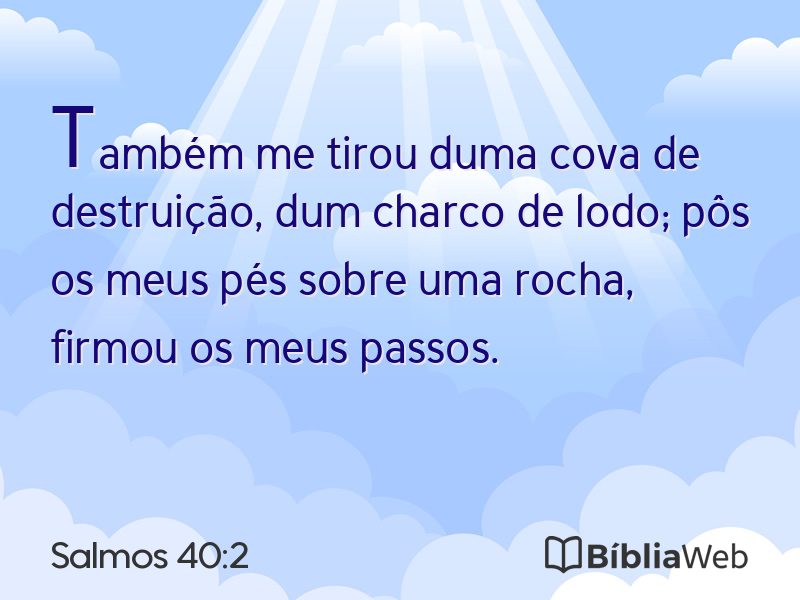 Salmos 40:2 em imagem para compartilhar