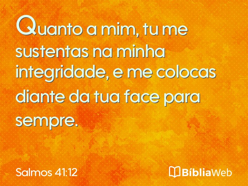 Salmos 41:12 em imagem para compartilhar