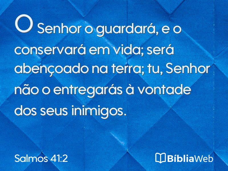 Salmos 41:2 em imagem para compartilhar