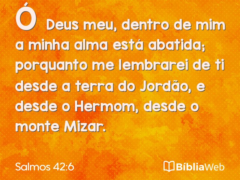 Salmos 42:6 em imagem para compartilhar