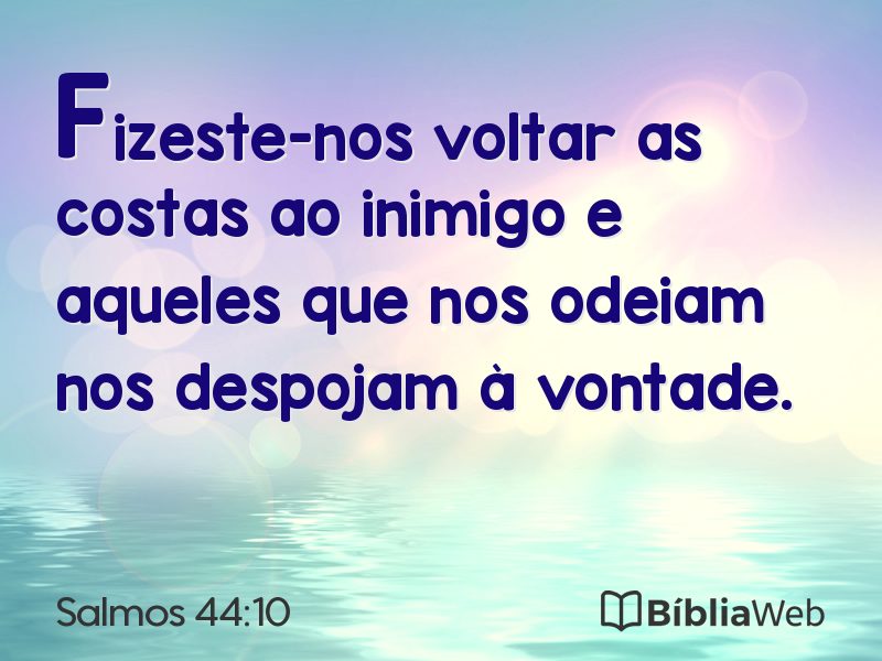 Salmos 44:10 em imagem para compartilhar