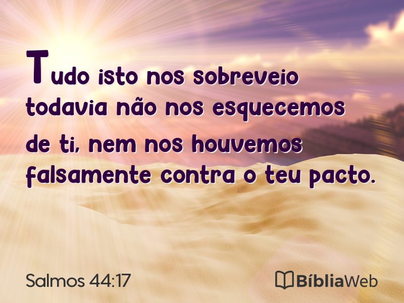 Salmos 44:17 em imagem para compartilhar