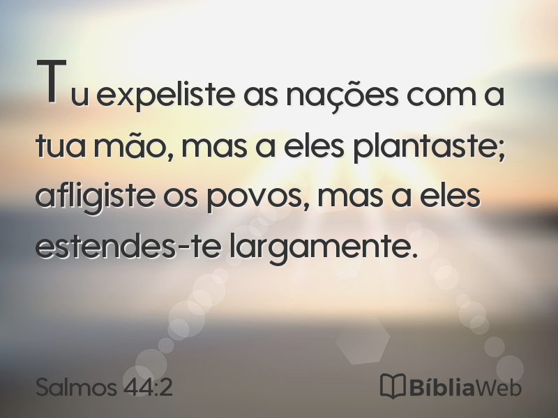 Salmos 44:2 em imagem para compartilhar