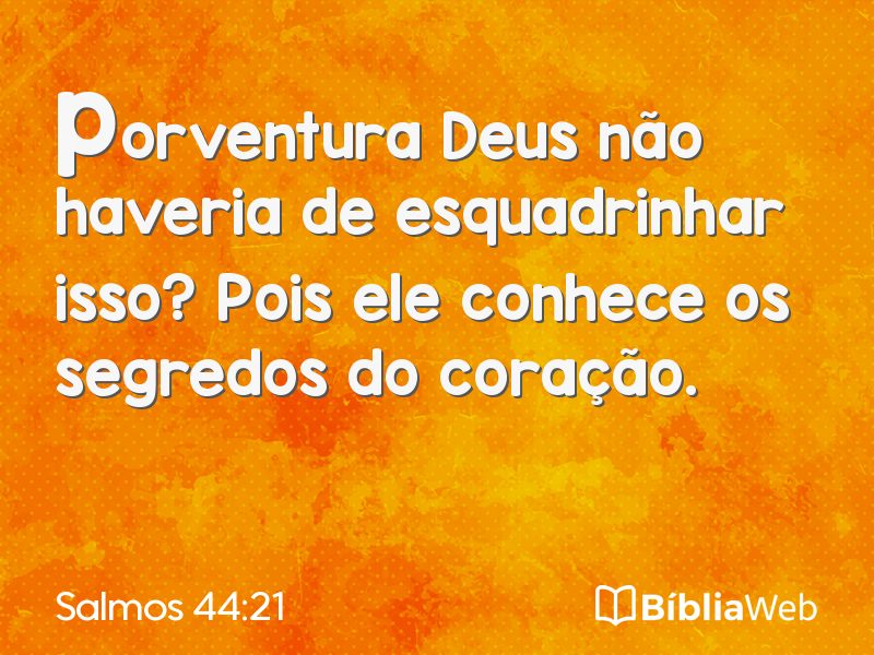 Salmos 44:21 em imagem para compartilhar