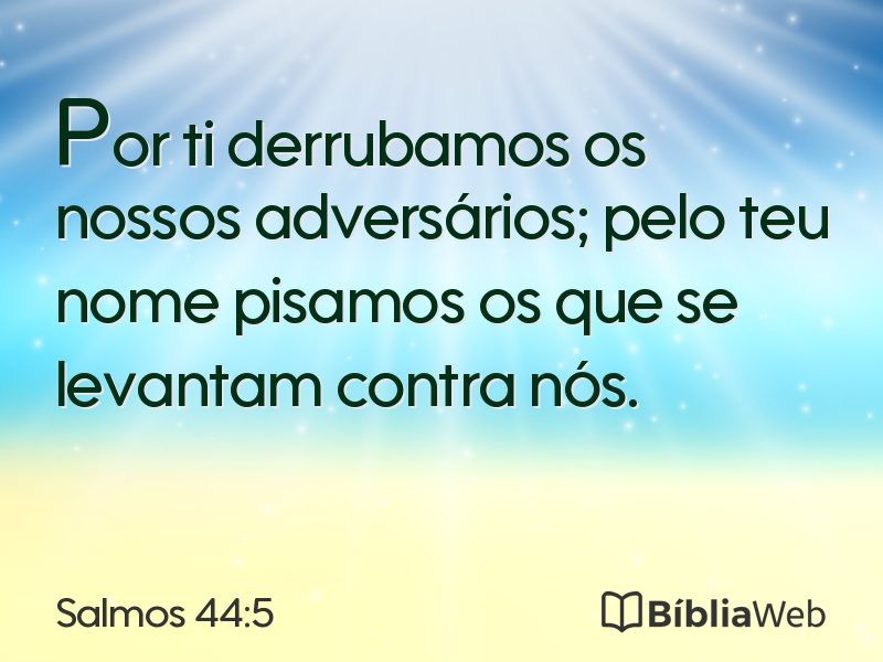 Salmos 44:5 em imagem para compartilhar